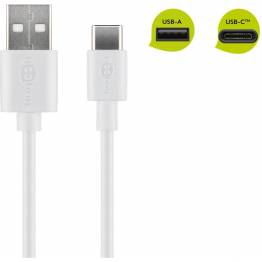  GooBay USB-C til USB 2.0 kabel - 2 meter - Hvit