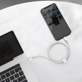  Baseus USB-C til Lightning kabel - 1m - Hvit