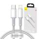 Baseus USB-C til Lightning kabel - 1m - Hvit