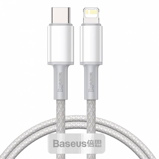 Baseus USB-C til Lightning kabel - 1m - Hvit