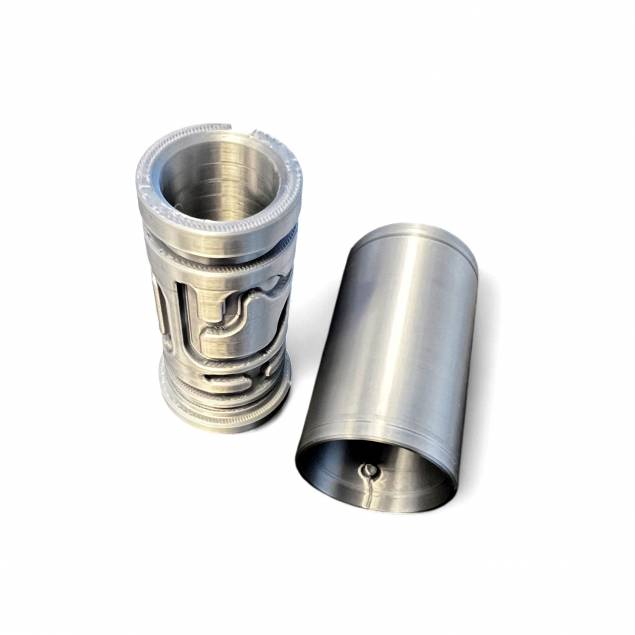 Puslespillboks sylinder labyrint for pengegaver og geocaching - 3D-printet - Svart Puslespillboks sylinder labyrint for pengegaver og geocaching - 3D-printet - Svart