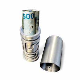 Puslespillboks sylinder labyrint for pengegaver og geocaching - 3D-printet - Svart