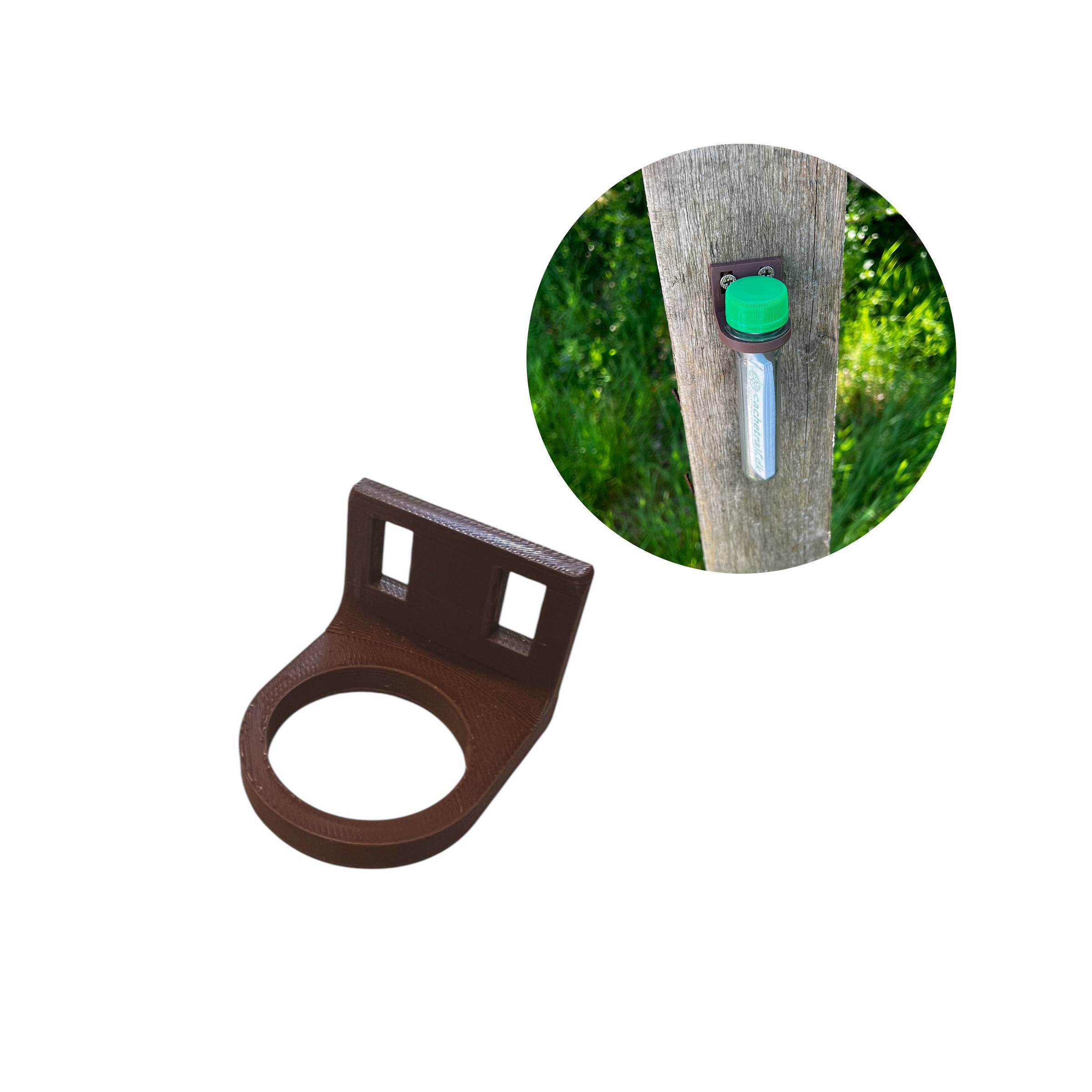 Petling holder til montering med skruer eller strip – 3D printet – Brun