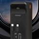 Dudao K15Max powerbank 30.000mAh med USB-C og Lightning kabel - 22,5W PD+QC - Sort