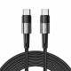 Tech-Protect UltraBoost Evo vevd USB-C kabel 100W PD ladekabel - Svart - 3m