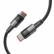 Tech-Protect UltraBoost Evo vevd USB-C kabel 100W PD ladekabel - Svart - 3m