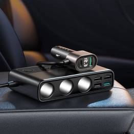  Joyroom 9-port 154W biloplader 5x USB-A / 1x USB-C PD 3 x sigarettutganger