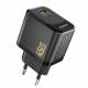 Dudao 65W GaN 4-porter PD-lader - 2x USB-C / 2x USB - Hvit