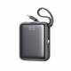 Joyroom powerbank med Lightning og USB-C kabler - 10.000mAh - 30W PD - Svart