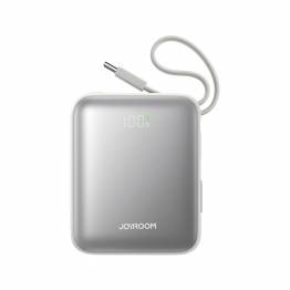  Joyroom mini powerbank med USB-C og Lightningkabel - 10.000mAh - 22.5W PD - Hvit