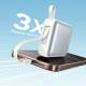 Joyroom mini powerbank med USB-C og Lightningkabel - 10.000mAh - 22.5W PD - Hvit