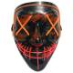 Halloween LED maske - 2-farvet - Orange/Lilla