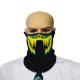 Halloween, fastelavn og fest LED maske - stemme aktiveret - Gul/Grønn
