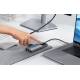 Baseus USB-C 6-i-1 hub: 2xUSB, 2xUSB-C 100W PD, HDMI og RJ45 og On/Off knapp til skjerm