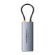 Baseus USB-C 6-i-1 hub: 2xUSB, 2xUSB-C 100W PD, HDMI og RJ45 og On/Off knapp til skjerm