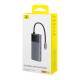 Baseus USB-C 6-i-1 hub: 2xUSB, 2xUSB-C 100W PD, HDMI og RJ45 og On/Off knapp til skjerm