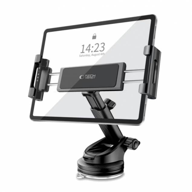 Justerbar iPad/tablet holder til bilen med sugekop og teleskoparm - 7-13" Justerbar iPad/tablet holder til bilen med sugekop og teleskoparm - 7-13"