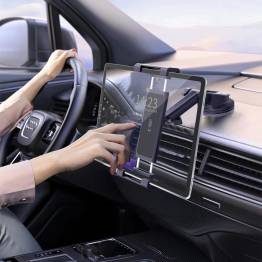  Justerbar iPad/tablet holder til bilen med sugekop og teleskoparm - 7-13"