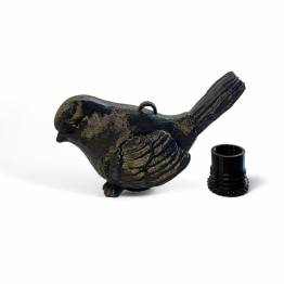 Fugl geocache beholder med rom til bison - 11cm - 3D printet - Sort
