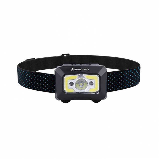 Superfire X30 oppladbar og vanntett hodelykt med håndfri sensor - 340lm Superfire X30 oppladbar og vanntett hodelykt med håndfri sensor - 340lm