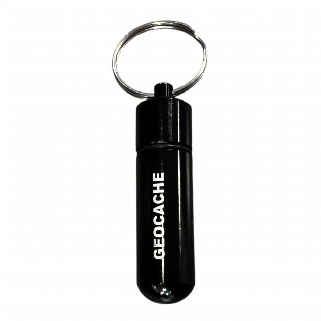 Vanntett beholder for piller eller geocaching (bison) - Sort
