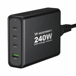 Wozinsky 65W GaN PD-lader med 2x USB-C og 1x USB-A porter