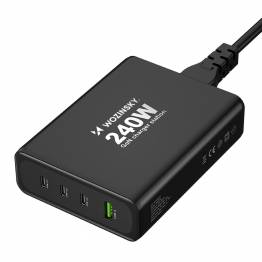  Wozinsky 65W GaN PD-lader med 2x USB-C og 1x USB-A porter