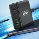 Wozinsky 65W GaN PD-lader med 2x USB-C og 1x USB-A porter
