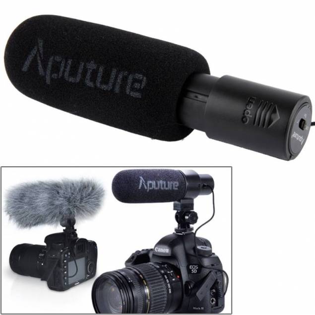 Aputure D1 stereo DSLR mikrofon Mackabler.no fra Aputure Aputure MIKROFON V Mic D1 | Scandinavianphoto.no