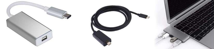 USB-C (Thunderbolt 3) for Mini DisplayPort-adaptere og-kabler